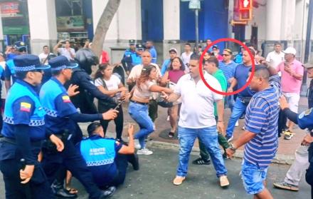 agresión a agentes metropolitanos de Guayaquil