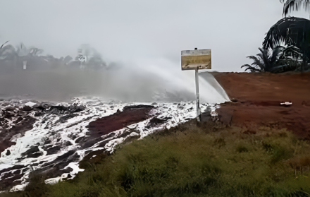Emergencia ambiental por derrame de diésel en La Unión, Quinindé.