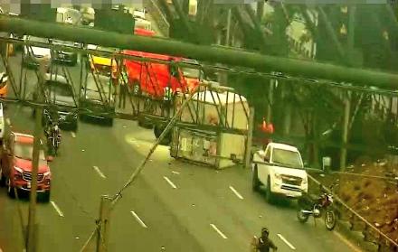 Accidente en el Puente de la Unidad Nacional