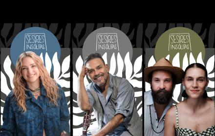 Mirella Cesa,Pancho Terán junto a Madrigal y Ricardo Pita.