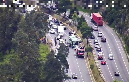 choque múltiple en la avenida Simón Bolívar