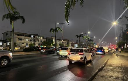 congestión vehicular en Samborondón