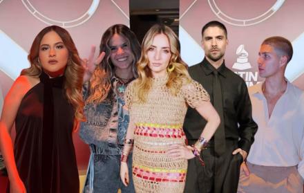 Mar Rendón, Luz Pinos, Mirella Cesa, Johann Vera y Álex Ponce en Los Latin Grammy.