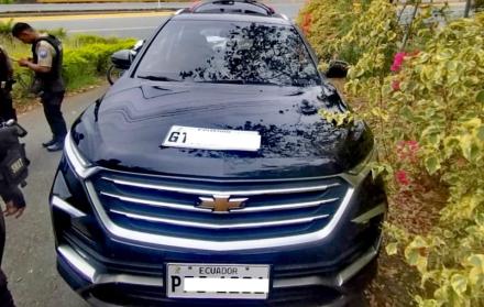 carro con placas robadas en Guayaquil
