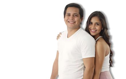 Pepe Tola y Joselyn Acosta