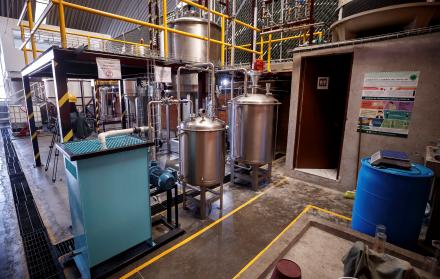 Fotografía que muestra la Planta productora de bioaditivo de la Central de Abasto el 19 de enero de 2022, en Ciudad de México.