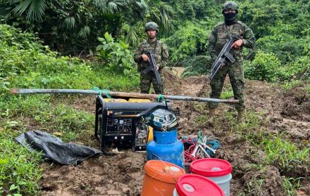 El Ejército neutralizó infraestructura utilizada para actividades de minería ilegal.