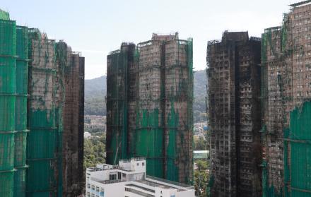 incendio en torres de Hong Kong