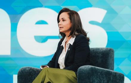 Aguiñaga con Andrea Bernal