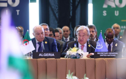 Antonio Guterres, secretario General de la ONU, en la Cumbre entre la Unión Europea y la Unión Africana, en noviembre 2025.