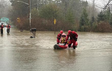 inundaciones en el río Middle Fork