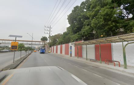 paradero en avenida del Bombero