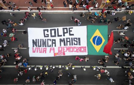 Manifestación contra la amnistía de Jair Bolsonaro