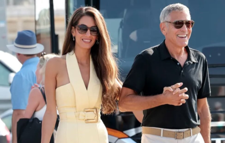 George Clooney junto a su esposa Amal