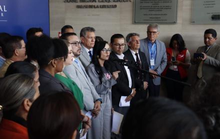 El bloque correísta anunció la presentación de una acción de acceso a la información por el caso Healthbird. Foto: Angelo Chamba