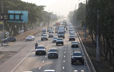 congestión en vía a la costa