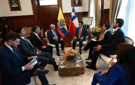 En la reunión entre Daniel Noboa y José Antonio Kast también participó el presidente de la Asamblea, Niels Olsen.