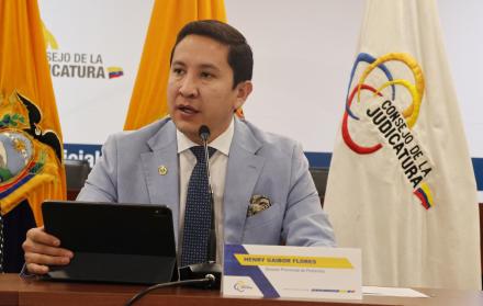 El Pleno del Consejo de la Judicatura aceptó la renuncia de Henry Gaibor.