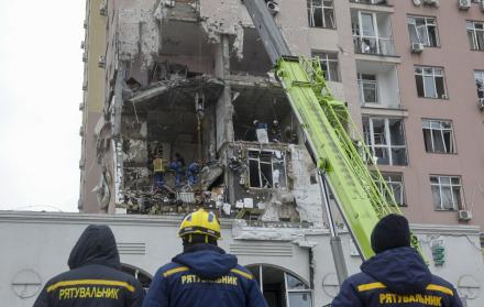 Bombardeo ruso en Kiev