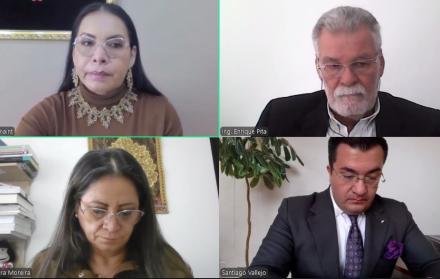 Sesión. A la reunión telemática acudieron Diana Atamaint, Enrique Pita, Elena Nájera y Jorge Cabrera.