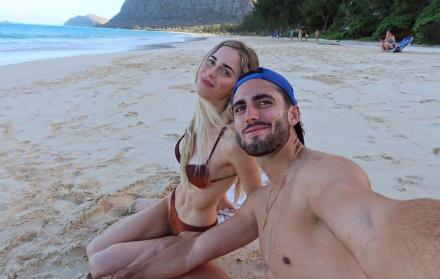 Leonardo Campana y Ariana Altuve en sus vacaciones de 2023.