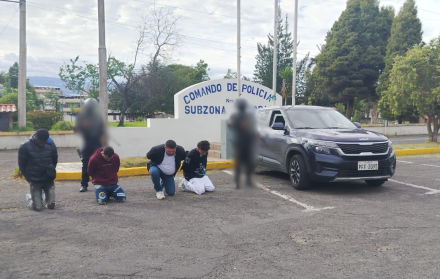 Los detenidos fueron llevados al comando de policía de Cotopaxi.