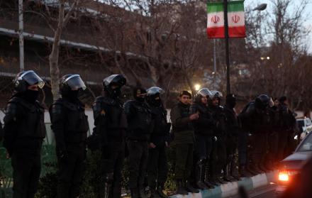 La policía antidisturbios iraní