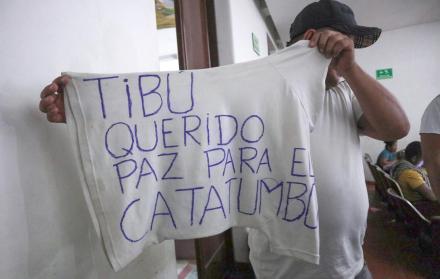 Un hombre desplazado en Catatumbo en Cúcuta (Colombia).