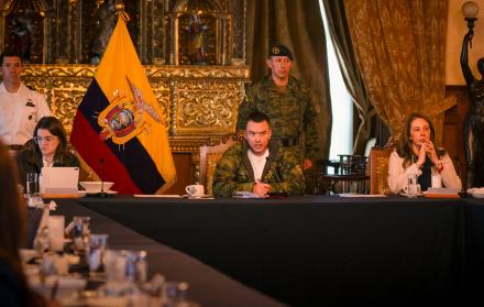 El presidente Daniel Noboa se reunió en Carondelet con su gabinete este 17 de enero de 2026.