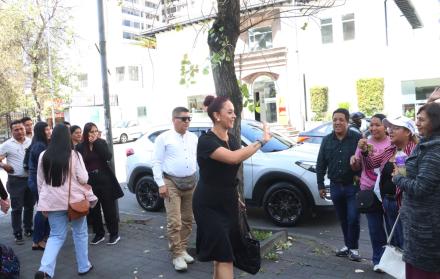 La asambleísta Ana Belén Tapia acudió este 19 de enero de 2026 al TCE en Quito.