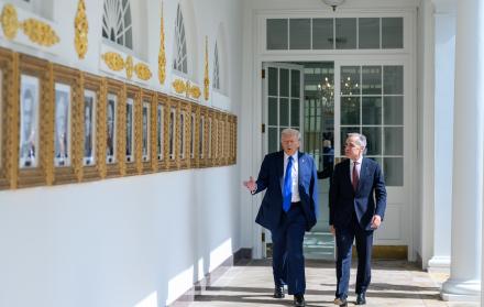 primer ministro canadiense con Donald trump