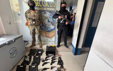 Allanan empresa de seguridad en Guayaquil.