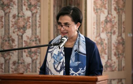 La canciller de Ecuador, Gabriela Sommerfeld y su par de Colombia, Rosa Villavicencio, mantuvieron conversaciones en un contexto de creciente tensión comercial