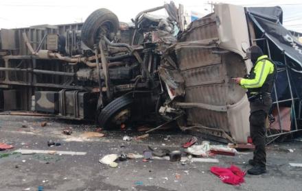 accidente de transito en el cantón Mejía
