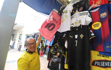 Pedro Loor, comerciante, Bahía, camisetas de Messi, Inter Miami, Barcelona SC