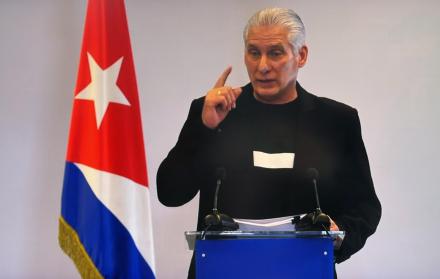 El mandatario de Cuba, Miguel Díaz-Canel,