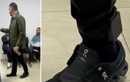 Aquiles Álvarez con grillete