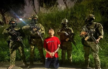 El Bloque de Seguridad capturó en Cotogchoa, en el cantón Rumiñahui (Pichincha), a Julio Alejandro, alias Chucky.
