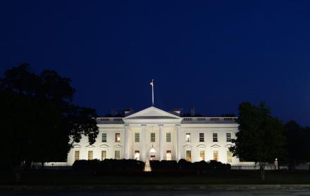 Fotografía de archivo de la vista general de la Casa Blanca hoy.