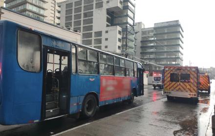 choque entre dos buses