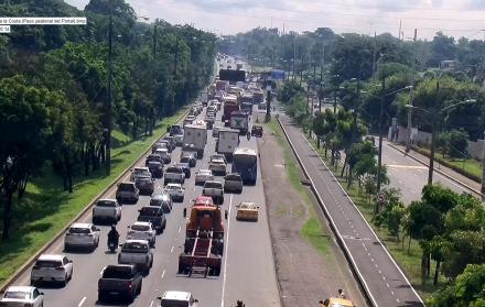 congestión en vía a la costa