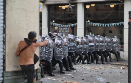 Policía de Argentina manfiestaciones