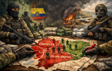 La irrupción de los Comandos de la Frontera en la franja limítrofe entre Ecuador y Colombia.