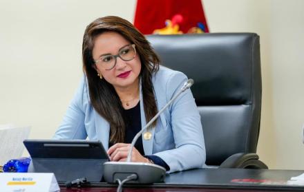 Nataly Morillo, ministra de Gobierno.