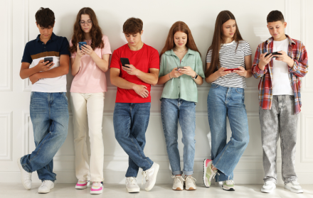 IMAGEN REFERENCIAL. Niñas, niños y adolescentes usan redes sociales desde edades tempranas, en medio del debate legislativo sobre su regulación en Ecuador.