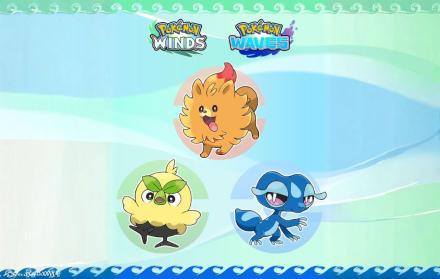 Personajes de Pokémon Winds y Pokémon Waves.