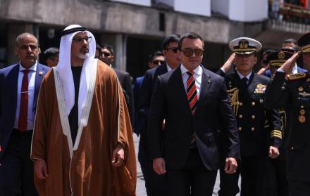 El presidente Daniel Noboa se reunió en Carondelet con el Sheikh Khaled bin Mohamed bin Zayed Al Nahyan, Príncipe Heredero de Abu Dabi.