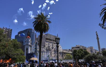 manifestación Argentina reforma laboral
