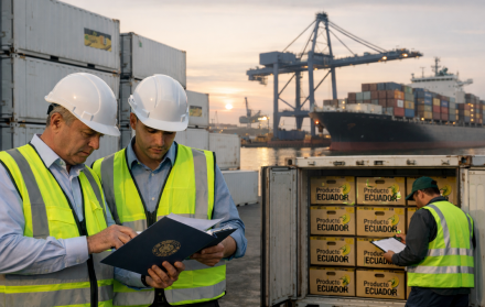 Imagen referencial sobre exportación de banano.