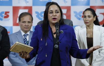Gabriela Rivadeneira, presidenta de Revolución Ciudadana,